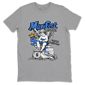 3s Lucky Shorts shirts to match jordans Manifest Money best t shirts to wear with jordans Air Jordan 3 Lucky Shorts match shoes to clothes SNRT Sneaker Tees unisex cotton Heather Grey 2 shirts