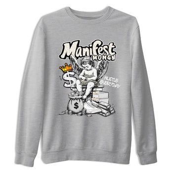 Manifest Money sneaker match t-shirt styled to complete your fit with the Air Jordan 3 Pure Money sneakers, shown in Heather Grey 2.