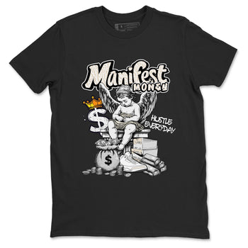 Manifest Money sneaker match t-shirt styled to complete your fit with the Air Jordan 3 Pure Money sneakers, shown in Black 2.
