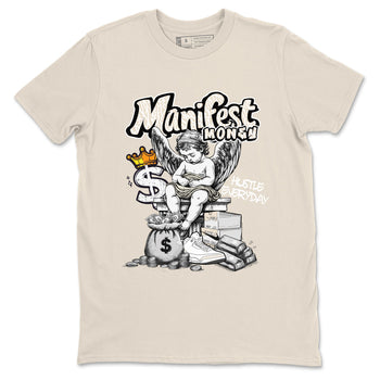 Manifest Money sneaker match t-shirt styled to complete your fit with the Air Jordan 3 Pure Money sneakers, shown in Natural 2.