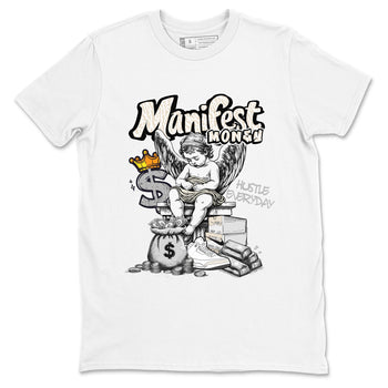 Manifest Money sneaker match t-shirt styled to complete your fit with the Air Jordan 3 Pure Money sneakers, shown in White 2.