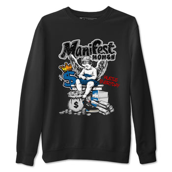 Manifest Money sneaker match t-shirt styled to complete your fit with the Air Jordan 3 Rare Air sneakers, shown in Black 2.