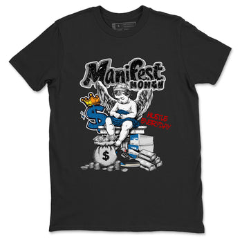 Manifest Money sneaker match t-shirt styled to complete your fit with the Air Jordan 3 Rare Air sneakers, shown in Black 2.