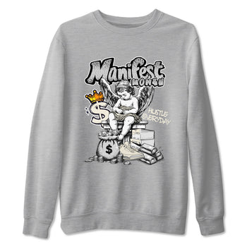 3s Sail and Cement Grey shirts to match jordans Manifest Money sneaker match tees Air Jordan 3 Retro Sail and Cement Grey match shoes to clothes SNRT Sneaker Tees unisex cotton Heather Grey 2 shirts
