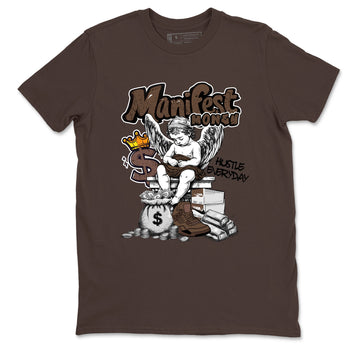 Best Christmas gifts for sneakerheads - Sneaker Tees To Match Air Jordan 4 A Ma Maniere x Dark Mocha Sneakers – Manifest Money Tee Dark Chocolate 2