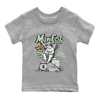 4s Abundance shirts to match jordans Manifest Money sneaker match tees Air Jordan 4 Seafoam match shoes to clothes SNRT Sneaker Tees Youth Baby Heather Grey 2 tee