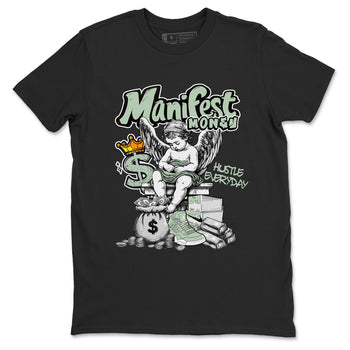 4s Abundance shirts to match jordans Manifest Money sneaker match tees Air Jordan 4 Seafoam match shoes to clothes SNRT Sneaker Tees unisex cotton Black 2 shirts