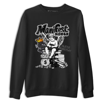 Sneaker match tees – Sneaker Tees To Match Air Jordan 4 Black Cat Shoes – Manifest Money Tee Black 2