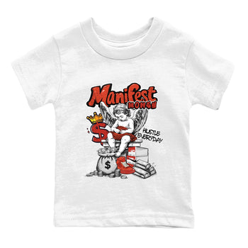 4s Brick By Brick shirts to match jordans Manifest Money best t shirts to wear with jordans Nigel Sylvester x Air Jordan 4 Brick by Brick match shoes to clothes SNRT Sneaker Tees Youth Baby White 2 tee