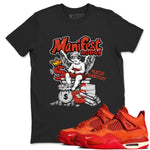 4s Brick By Brick shirts to match jordans Manifest Money best t shirts to wear with jordans Nigel Sylvester x Air Jordan 4 Brick by Brick match shoes to clothes SNRT Sneaker Tees unisex cotton Black 1 shirts
