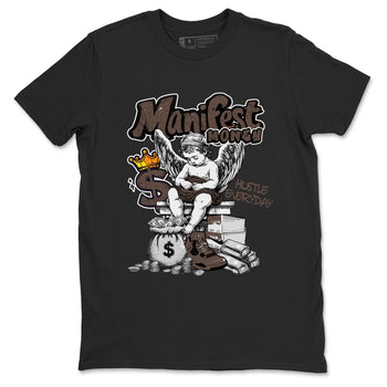 Sneaker match tees – Sneaker Tees To Match Air Jordan 4 Cave Stone Shoes – Manifest Money Tee Black 2