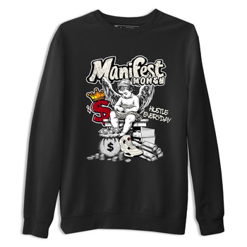 Sneaker match tees – Sneaker Tees To Match Air Jordan 4 Flight Club Shoes – Manifest Money Tee Black 2