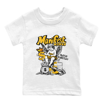 Sneaker match tees – Sneaker Tees To Match Air Jordan 5 Tokyo Shoes – Manifest Money Kids T-Shirt White 2