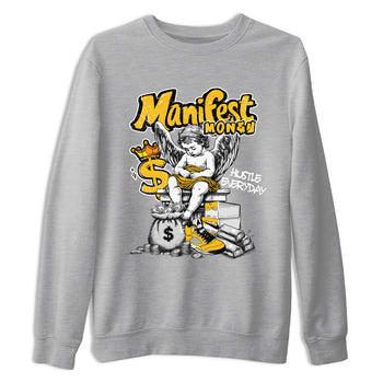 Sneaker match tees – Sneaker Tees To Match Air Jordan 5 Tokyo Shoes – Manifest Money Tee Heather Grey 2
