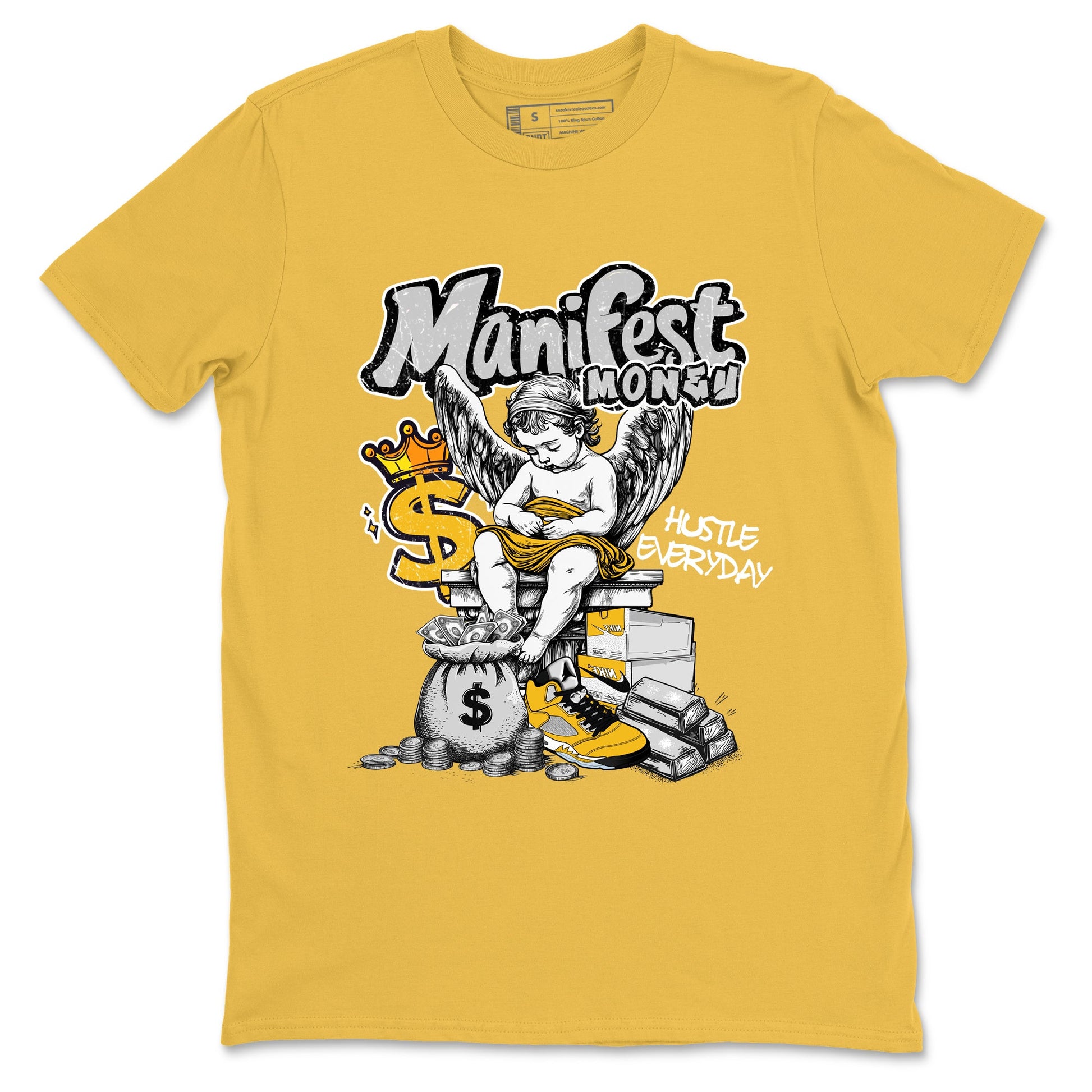 Sneaker match tees – Sneaker Tees To Match Air Jordan 5 Tokyo Shoes – Manifest Money Tee Daisy 2