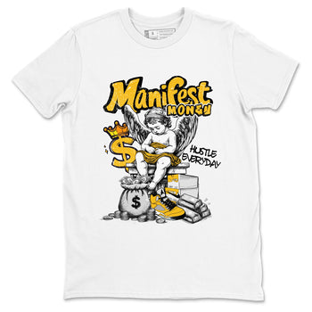 Sneaker match tees – Sneaker Tees To Match Air Jordan 5 Tokyo Shoes – Manifest Money Tee White 2