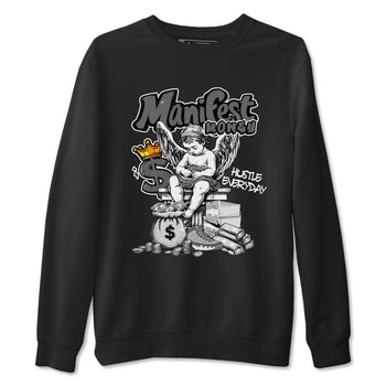 9s Cool Grey shirts to match jordans Manifest Money sneaker match tees Air Jordan 9 Retro Cool Grey match shoes to clothes SNRT Sneaker Tees unisex cotton Black 2 shirts