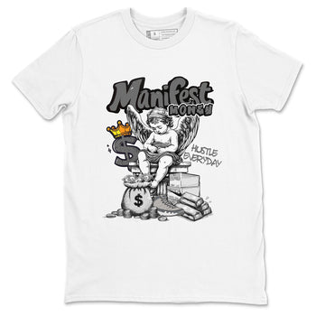9s Cool Grey shirts to match jordans Manifest Money sneaker match tees Air Jordan 9 Retro Cool Grey match shoes to clothes SNRT Sneaker Tees unisex cotton White 2 shirts