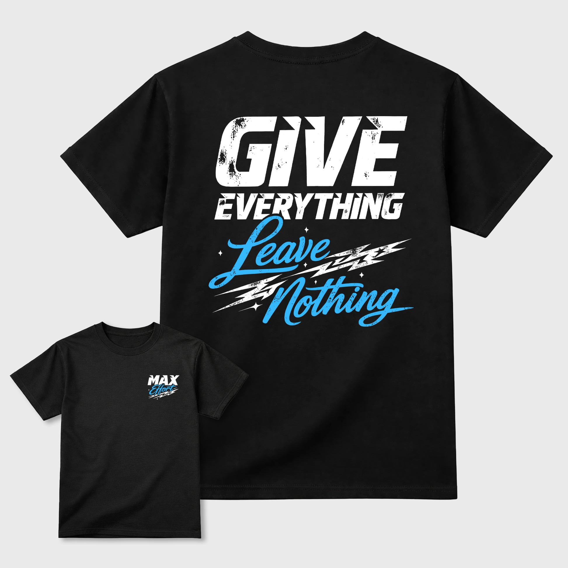 Max Effort sneaker match t-shirt styled to complete your fit with the sneakers, Double side graphic tee. shown in Black.