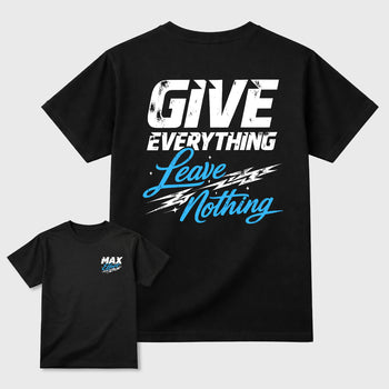 Max Effort sneaker match t-shirt styled to complete your fit with the sneakers, Double side graphic tee. shown in Black.