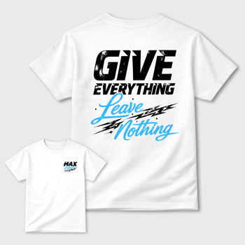 Max Effort sneaker match t-shirt styled to complete your fit with the sneakers, Double side graphic tee. shown in White.