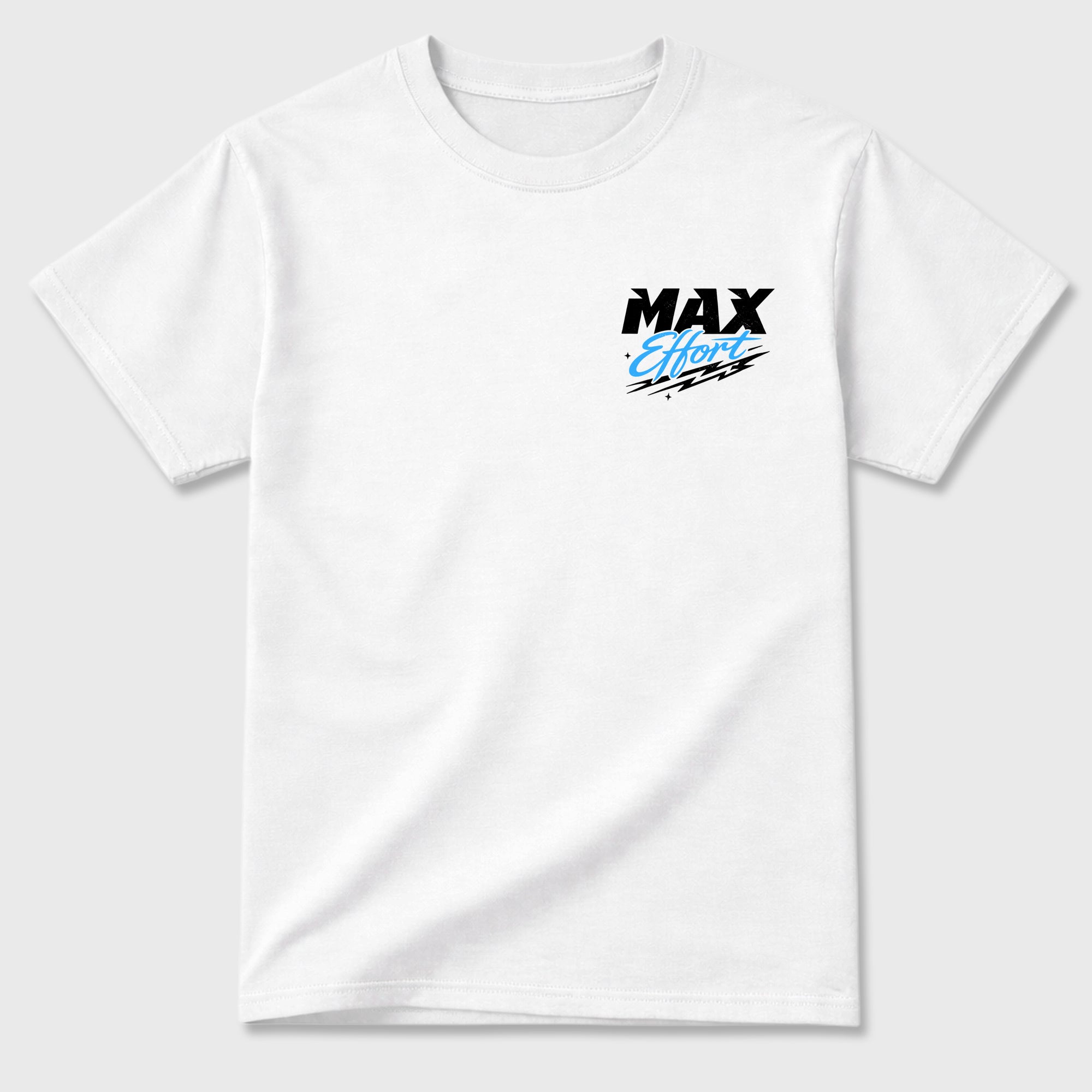 Max Effort sneaker match t-shirt styled to complete your fit with the sneakers, Double side graphic tee. shown in White.