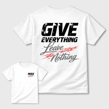 Max Effort sneaker match t-shirt styled to complete your fit with the sneakers, Double side graphic tee. shown in White.