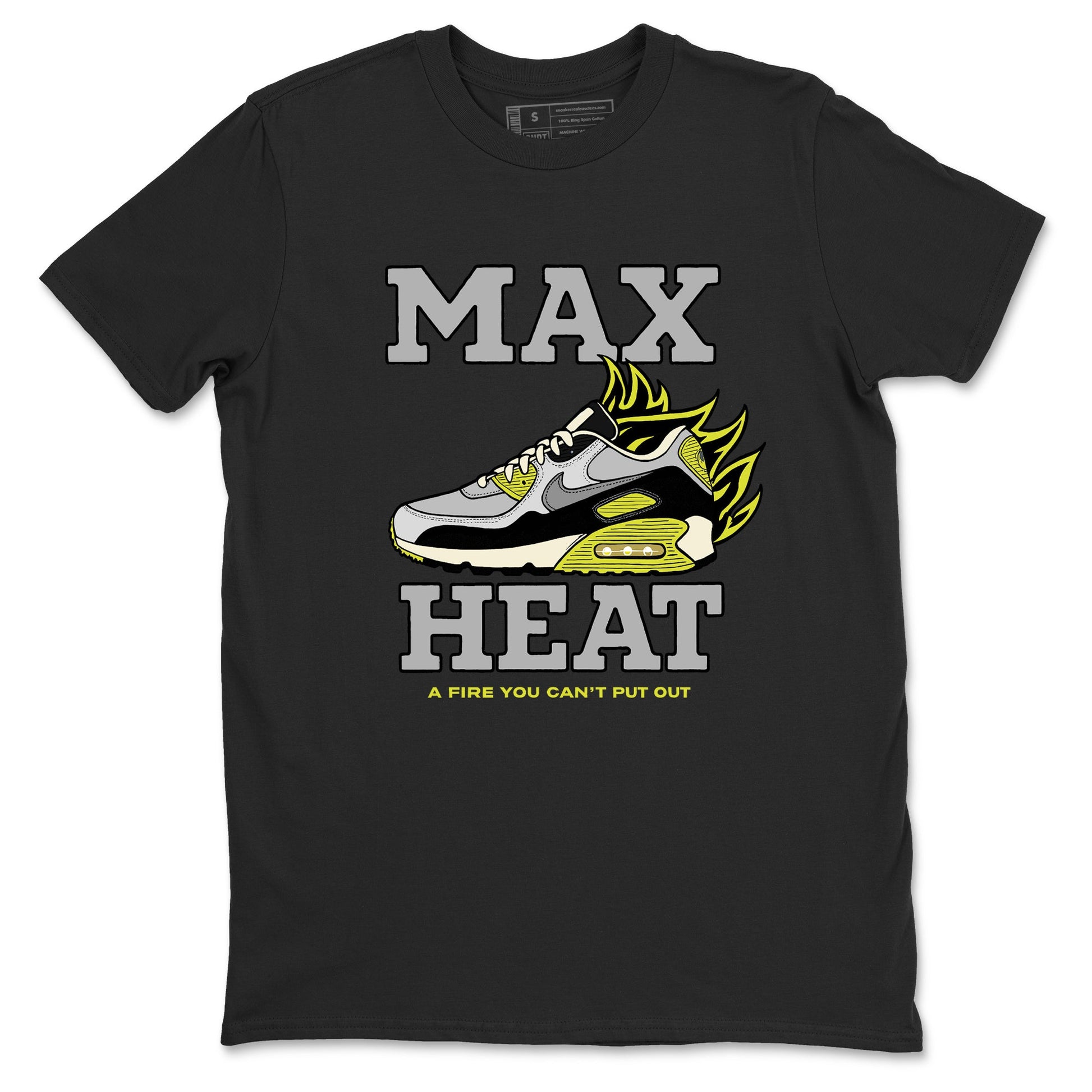 Max Heat sneaker match t-shirt styled to complete your fit with the Air Max 90 Cyber sneakers, shown in Black 2.