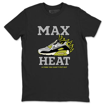 Max Heat sneaker match t-shirt styled to complete your fit with the Air Max 90 Cyber sneakers, shown in Black 2.