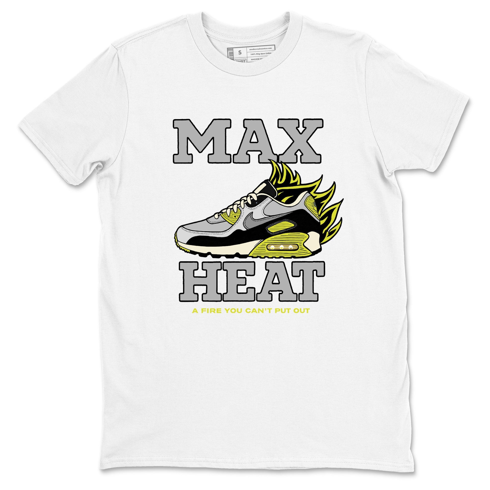 Max Heat sneaker match t-shirt styled to complete your fit with the Air Max 90 Cyber sneakers, shown in White 2.