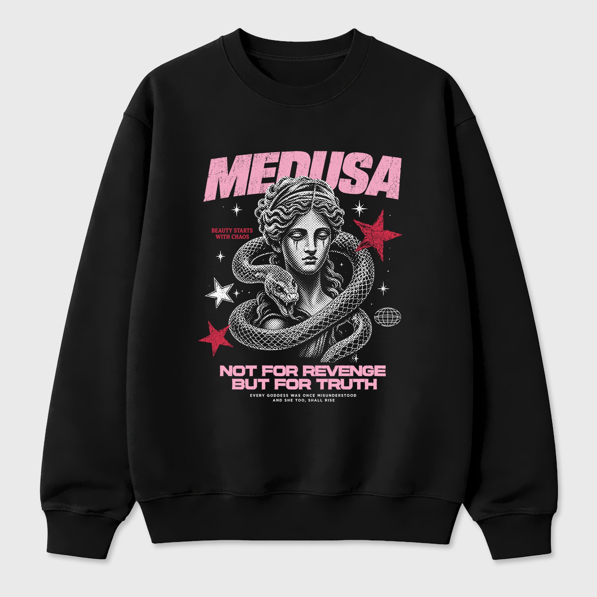 Medusa Graphic T-Shirt sneaker match tee designed for the Jordan 1 Low x Travis Scott Tropical Pink, featuring coordinated color options for a perfect streetwear match. Black 2 shirt.