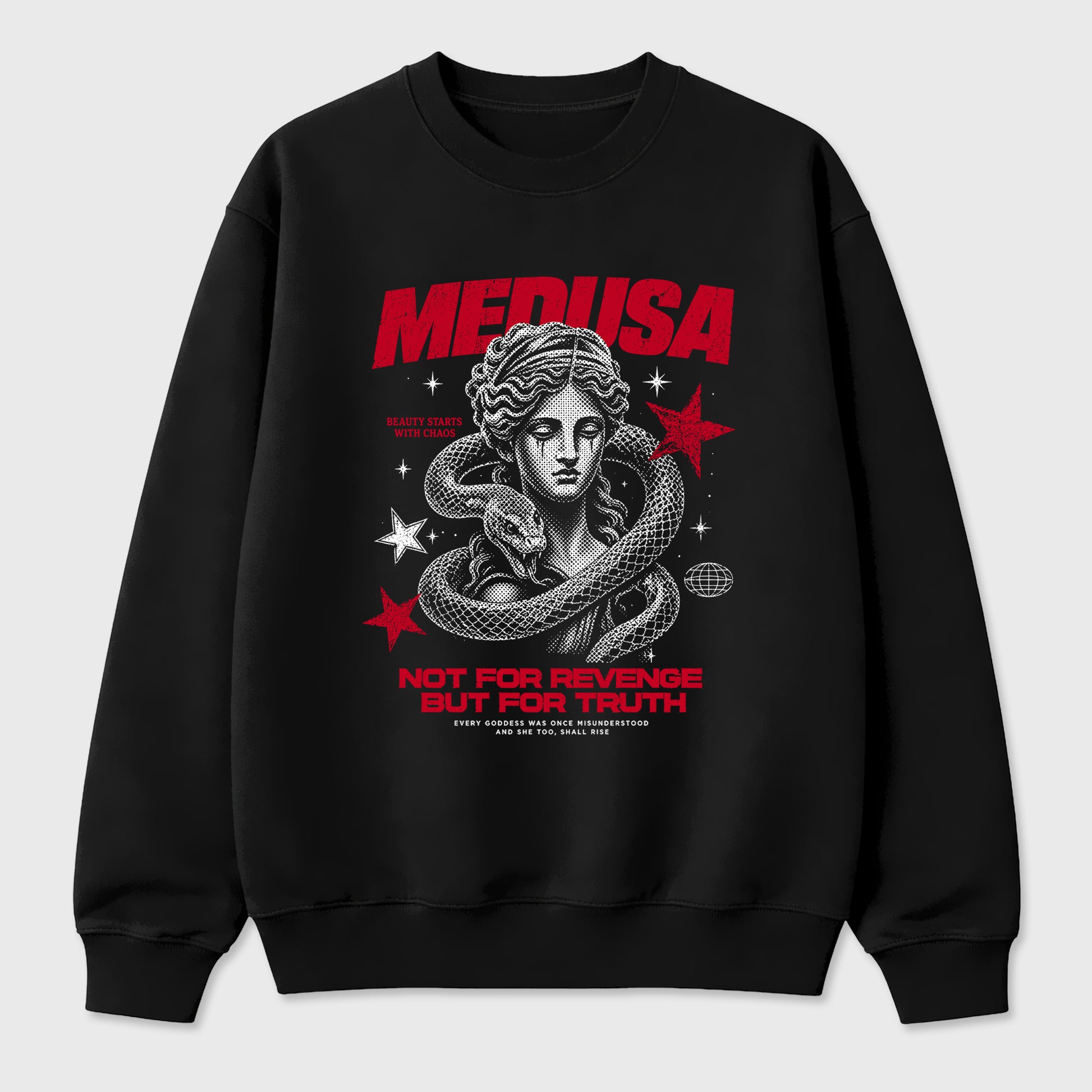 Medusa Graphic T-Shirt sneaker match tee designed for the Air Jordan 12 Retro Bloodline, featuring coordinated color options for a perfect streetwear match. Black 2 shirt.