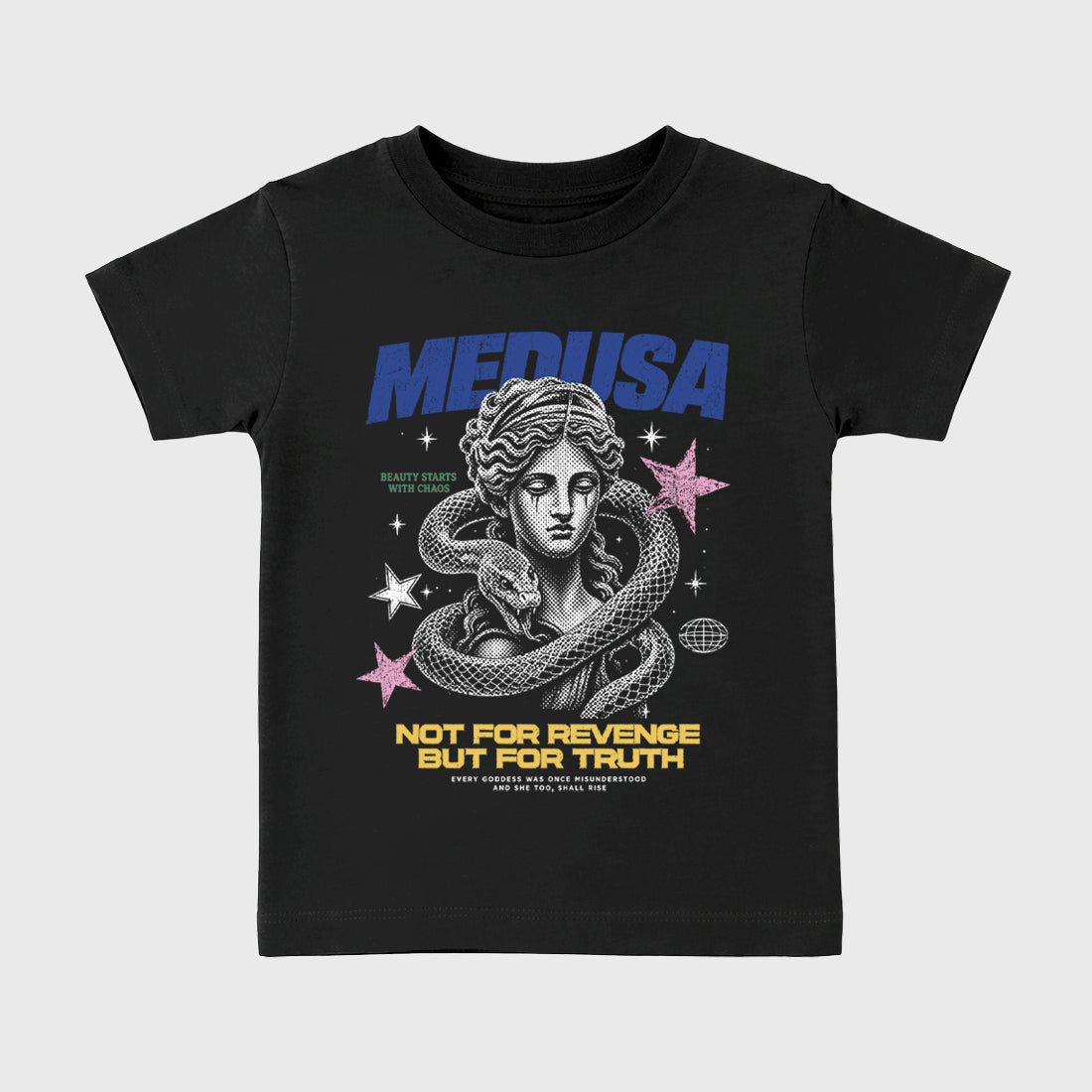 Medusa affordable baby and kids t-shirt designed to match the Air Jordan 3 Brazil, featuring coordinated Black 2 options for the perfect little sneakerhead streetwear look.