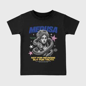 Medusa affordable baby and kids t-shirt designed to match the Air Jordan 3 Brazil, featuring coordinated Black 2 options for the perfect little sneakerhead streetwear look.