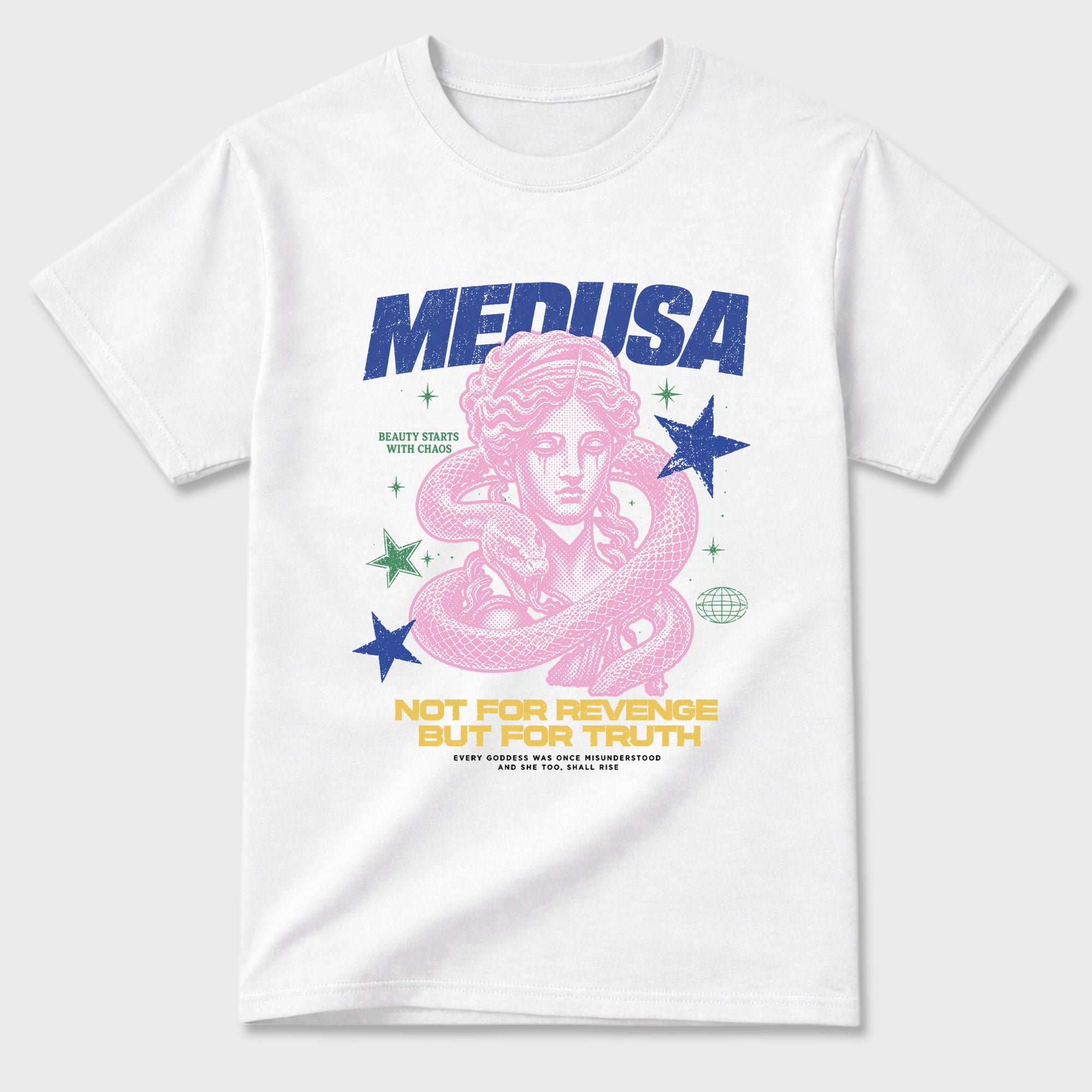 Medusa Graphic T-Shirt sneaker match tee designed for the Air Jordan 3 Brazil, featuring coordinated color options for a perfect streetwear match. White 2 shirt.