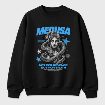 Medusa Graphic T-Shirt sneaker match tee designed for the Air Jordan 5 Black University Blue, featuring coordinated color options for a perfect streetwear match. Black 2 shirt.