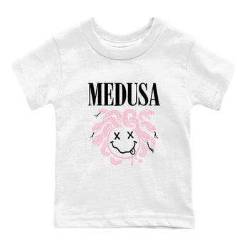 Sneaker match tees – Sneaker Tees To Match Air Jordan 5 35th Anniversary Shoes – Medusa Drip Kids T-Shirt White 2