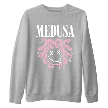 Sneaker match tees – Sneaker Tees To Match Air Jordan 5 35th Anniversary Shoes – Medusa Drip Tee Heather Grey 2