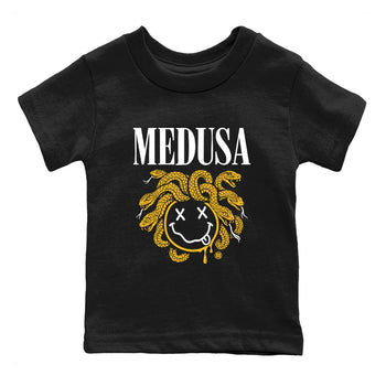 5s Tokyo Sneaker match tees – Sneaker Tees To Match Air Jordan 5 Tokyo Shoes – Medusa Drip Kids T-Shirt Black 2