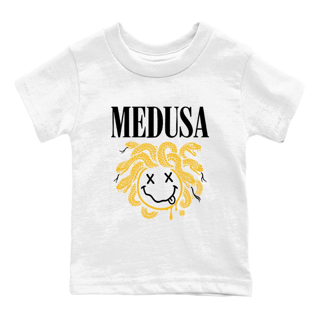 5s Tokyo Sneaker match tees – Sneaker Tees To Match Air Jordan 5 Tokyo Shoes – Medusa Drip Kids T-Shirt White 2
