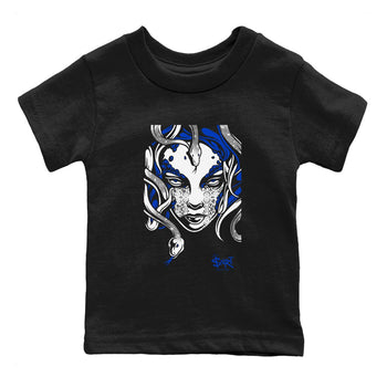 12s Blueberry shirts to match jordans Medusa Head sneaker match tees Air Jordan 12 Blueberry SNRT Sneaker Release Tees Youth Baby Black 2 crew neck shirts