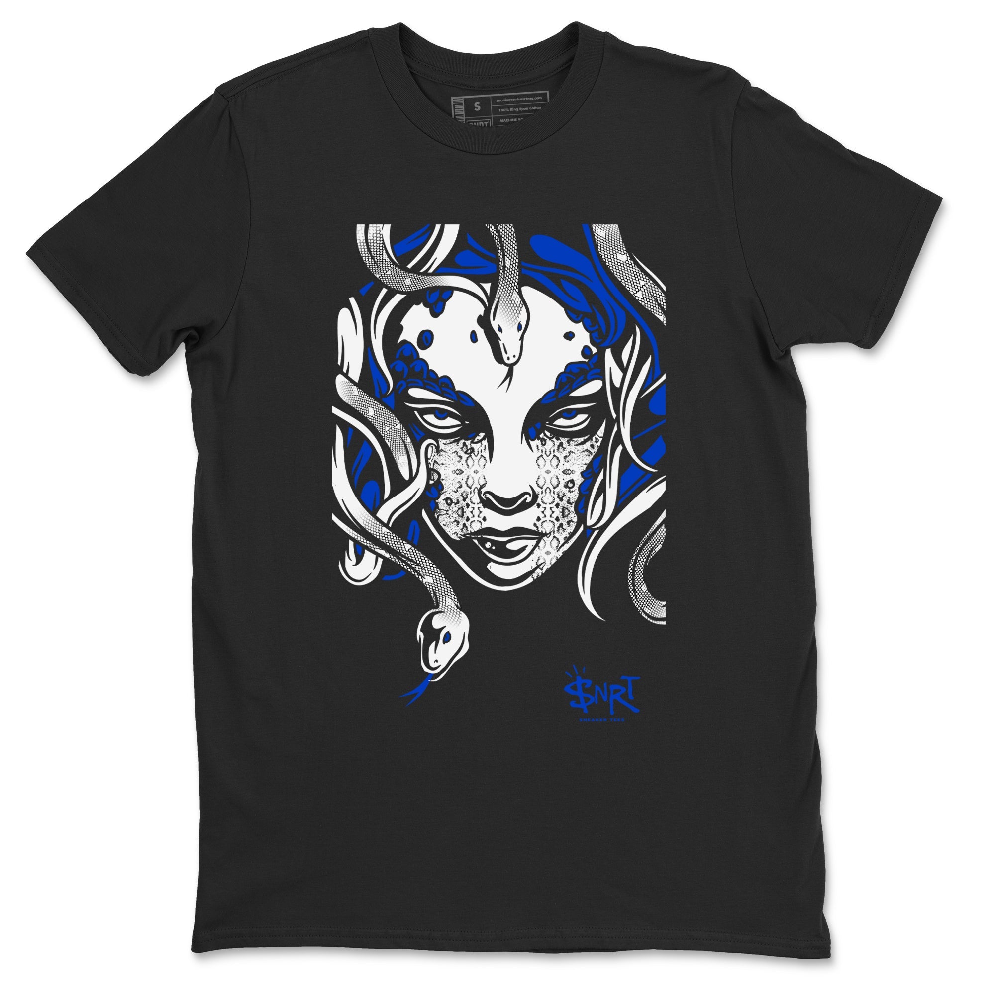 12s Blueberry shirts to match jordans Medusa Head sneaker match tees Air Jordan 12 Blueberry SNRT Sneaker Release Tees unisex cotton Black 2 crew neck shirts