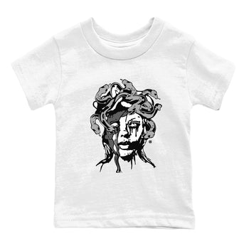 12s Black Wolf Grey shirts to match jordans Medusa Statue sneaker match tees 12s Barons Grey SNRT Sneaker Release Tees Youth Baby White 2 crew neck shirts