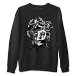 12s Black Wolf Grey shirts to match jordans Medusa Statue sneaker match tees 12s Barons Grey SNRT Sneaker Release Tees unisex cotton Black 2 crew neck shirts