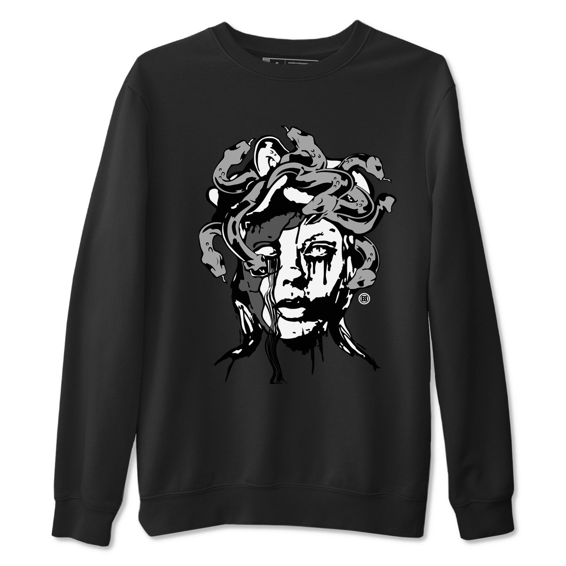 12s Black Wolf Grey shirts to match jordans Medusa Statue sneaker match tees 12s Barons Grey SNRT Sneaker Release Tees unisex cotton Black 2 crew neck shirts