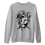 12s Black Wolf Grey shirts to match jordans Medusa Statue sneaker match tees 12s Barons Grey SNRT Sneaker Release Tees unisex cotton Heather Grey 2 crew neck shirts