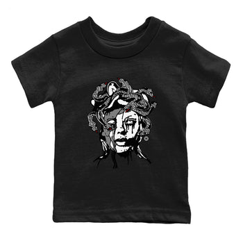 3s Cement Grey shirts to match jordans Medusa Statue sneaker match tees Air Jordan 3 Cement Grey SNRT Sneaker Release Tees Youth Baby Black 2 crew neck shirts