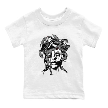 3s Cement Grey shirts to match jordans Medusa Statue sneaker match tees Air Jordan 3 Cement Grey SNRT Sneaker Release Tees Youth Baby White 2 crew neck shirts