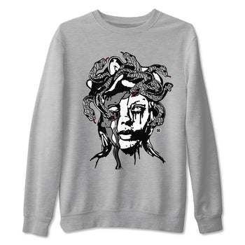3s Cement Grey shirts to match jordans Medusa Statue sneaker match tees Air Jordan 3 Cement Grey SNRT Sneaker Release Tees unisex cotton Heather Grey 2 crew neck shirts