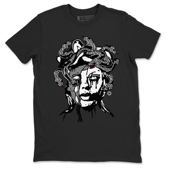 3s Cement Grey shirts to match jordans Medusa Statue sneaker match tees Air Jordan 3 Cement Grey SNRT Sneaker Release Tees unisex cotton Black 2 crew neck shirts